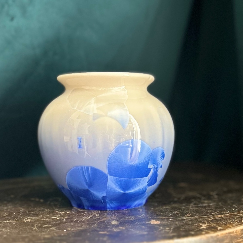 Blue Pine Crystalline Glazed Vase